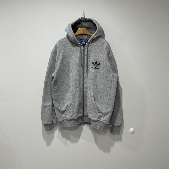 [BUNJANG] Adidas Fleece Hooded Zip-Up / [Adidas] 아디다스 뽀글이 후드집업