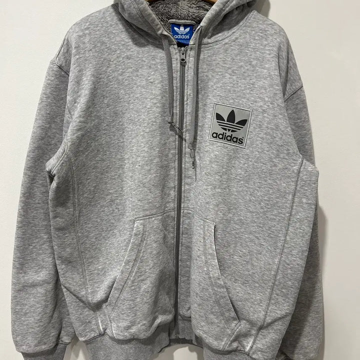 [BUNJANG] Adidas Fleece Hooded Zip-Up / [Adidas] 아디다스 뽀글이 후드집업