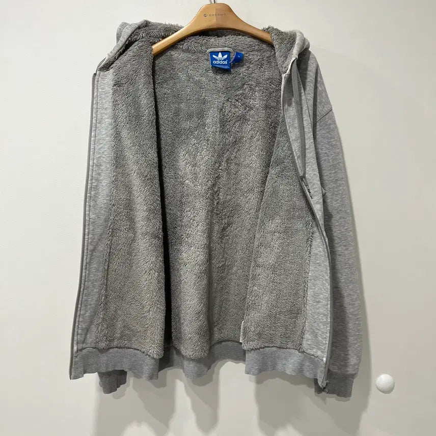 [BUNJANG] Adidas Fleece Hooded Zip-Up / [Adidas] 아디다스 뽀글이 후드집업