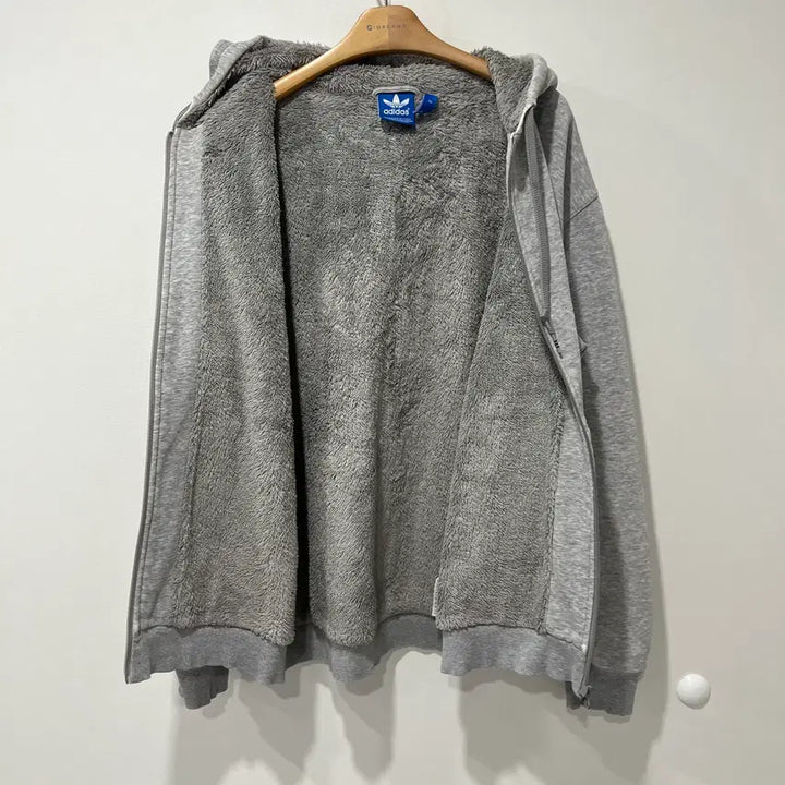 [BUNJANG] Adidas Fleece Hooded Zip-Up / [Adidas] 아디다스 뽀글이 후드집업