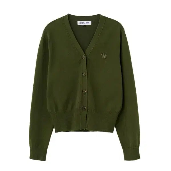 [BUNJANG] General Idea Essential Cardigan Khaki S / 제너럴아이디어 에센셜 가디건 카키 S