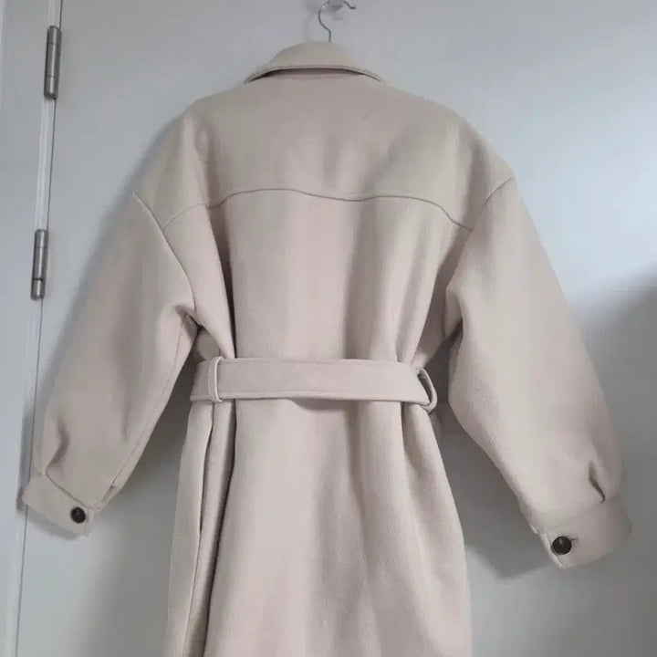 [BUNJANG] Beige Belted Short Jacket (Big Size) - Women&