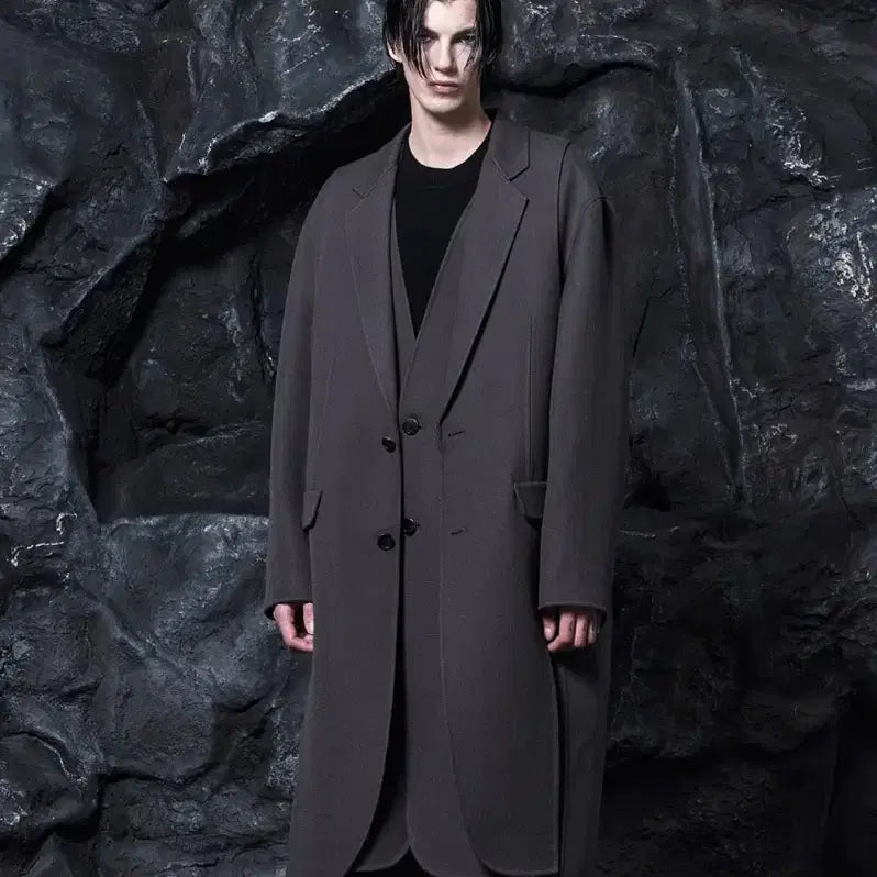 [BUNJANG] Songzio Homme 22FW Meta Handmade Coat Gray / <새상품>송지오 옴므 22FW 메타 핸드메이드 코트 그레이 48(100)