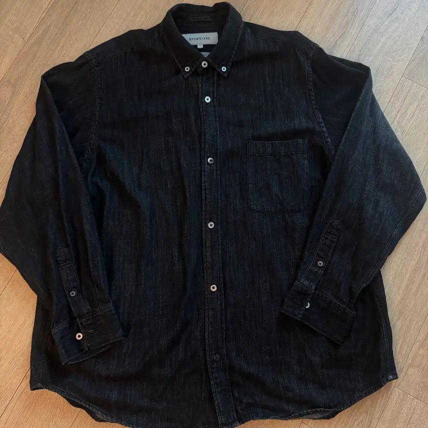 [BUNJANG] BROWNYARD Denim Shirt Black 4 / 브라운야드 데님셔츠 흑청 4사이즈 BROWNYARD
