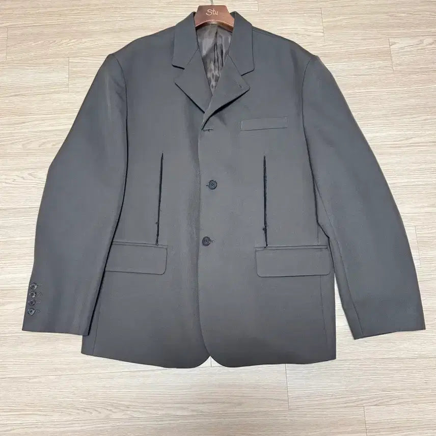[BUNJANG] stu Cut-off Blazer Brown L Size / [L] stu 컷오프 블레이저 브라운