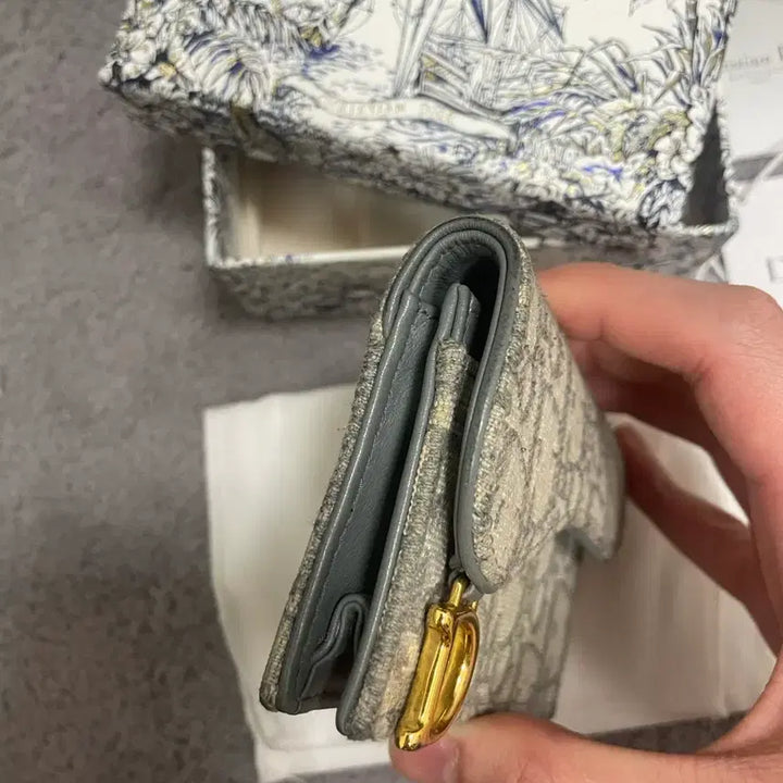 [BUNJANG] Dior Oblique Saddle Gray Card Wallet / [정품]디올 오블리크 여성 새들 그레이 카드지갑