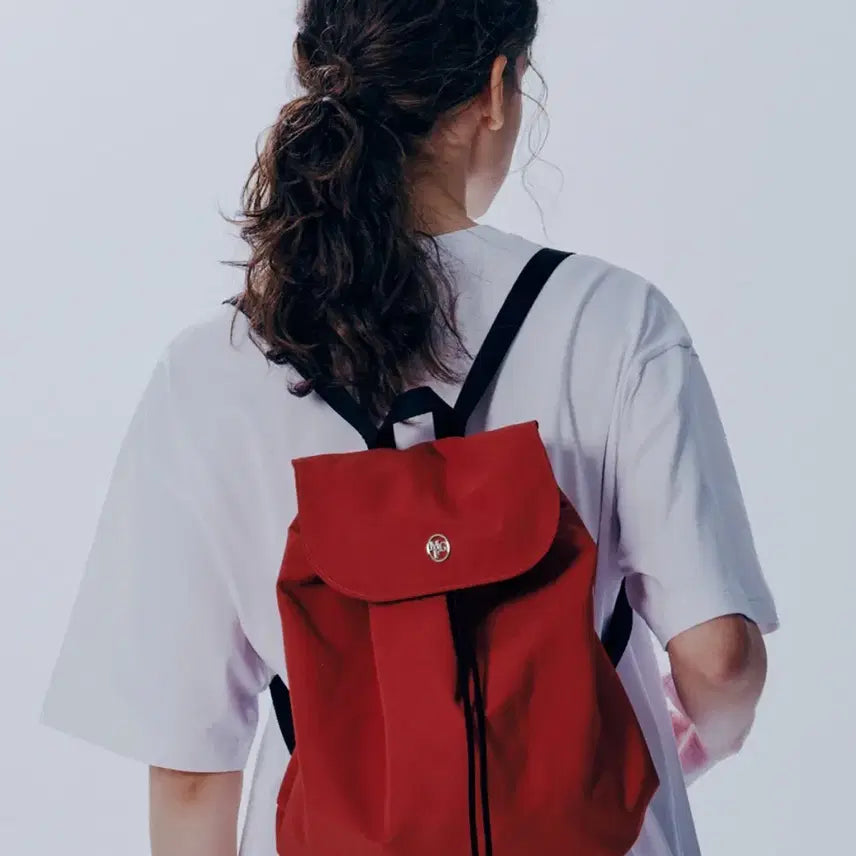 [BUNJANG] Marithe Red Logo Backpack / 마리떼 레드 로고 백팩