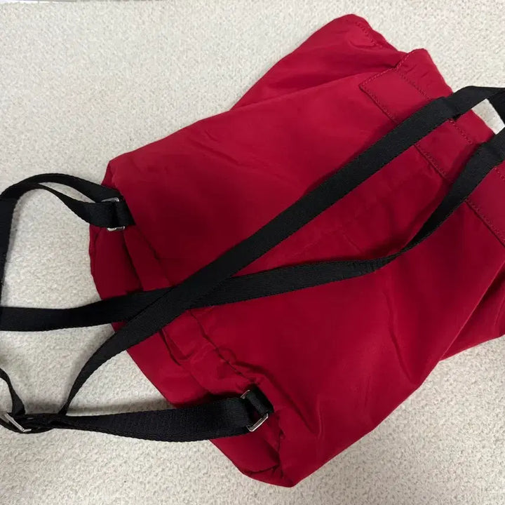 [BUNJANG] Marithe Red Logo Backpack / 마리떼 레드 로고 백팩