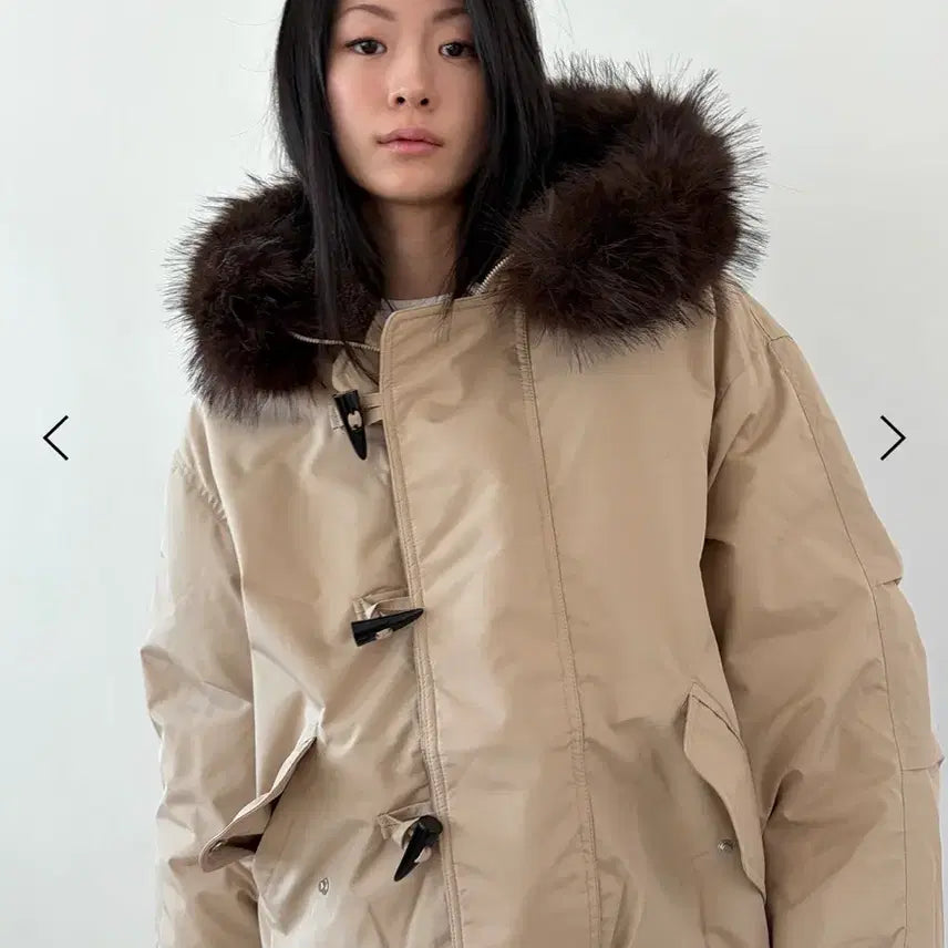 [BUNJANG] Raccoon Fur Bomber Jacket / 라쿤 털 봄버 자켓 패딩