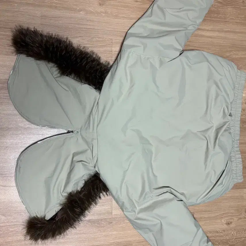 [BUNJANG] Raccoon Fur Bomber Jacket / 라쿤 털 봄버 자켓 패딩