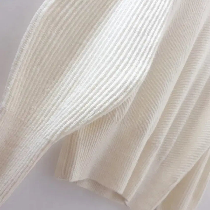 [BUNJANG] Lambswool Puff Sleeve Knit Sweater / 램스울 퍼프소매 니트 새상품