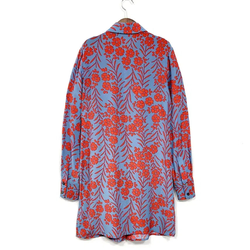 [BUNJANG] DVF K702 Silk Shirt Dress / DVF 다이앤본퍼스텐버그 실크100% 셔츠 원피스 K702