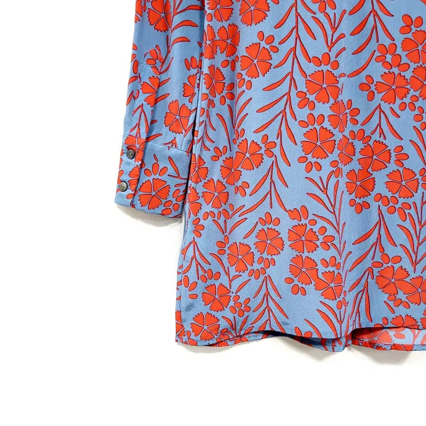 [BUNJANG] DVF K702 Silk Shirt Dress / DVF 다이앤본퍼스텐버그 실크100% 셔츠 원피스 K702