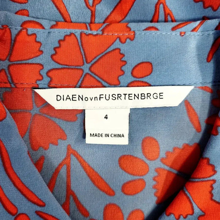 [BUNJANG] DVF K702 Silk Shirt Dress / DVF 다이앤본퍼스텐버그 실크100% 셔츠 원피스 K702