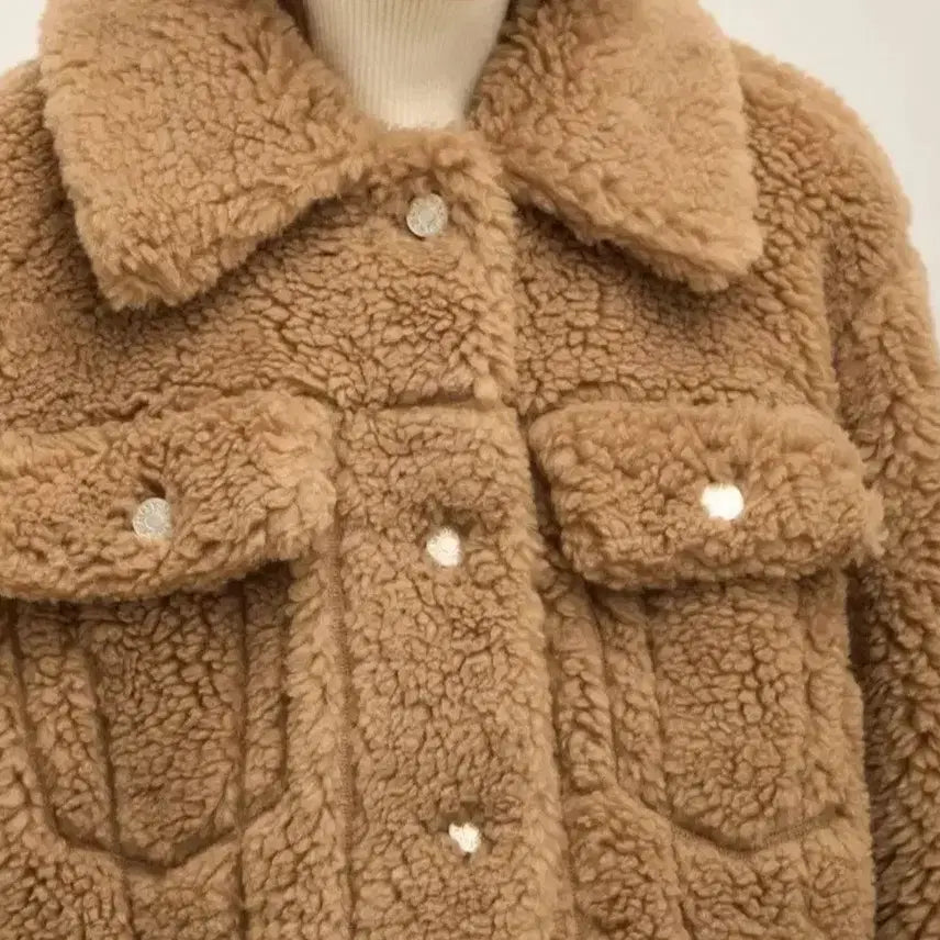 [BUNJANG] System Teddy Bear Fur Jacket (Size 55) / 시스템 테디베어 퍼자켓 82(55)