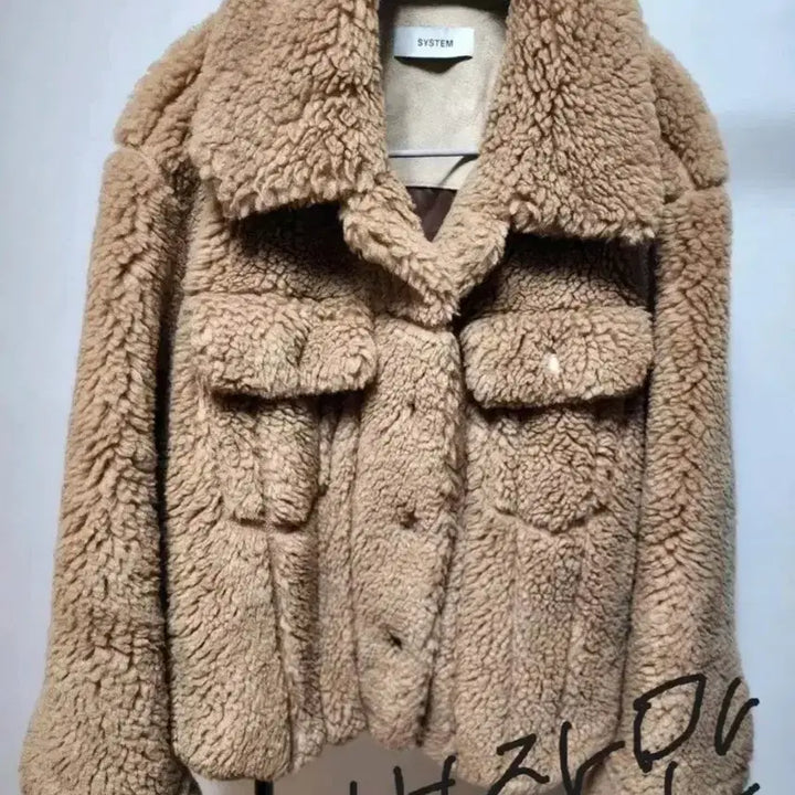 [BUNJANG] System Teddy Bear Fur Jacket (Size 55) / 시스템 테디베어 퍼자켓 82(55)