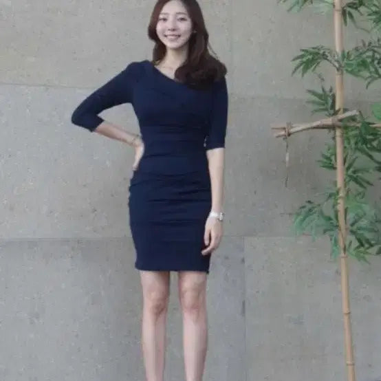 [BUNJANG] Super Lynn Jang Knit Liner Navy Size 2 / 슈퍼린짱 니트라이너 네이비 2사이즈