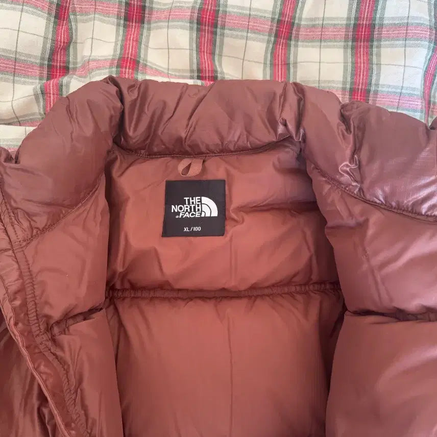 [BUNJANG] The North Face Nuptse Crop Down Jacket Brown XL / 노스페이스 눕시 크롭 다운 브라운 100(XL)