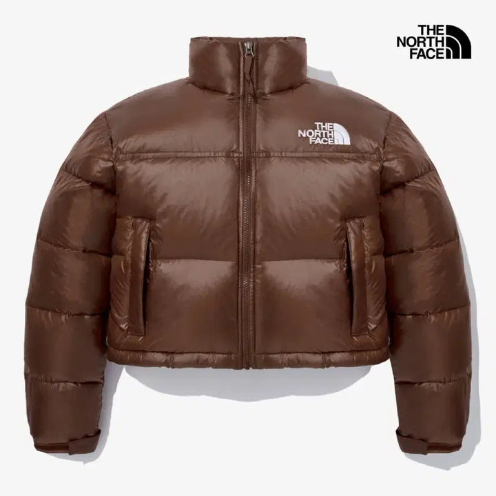 [BUNJANG] The North Face Nuptse Crop Down Jacket Brown XL / 노스페이스 눕시 크롭 다운 브라운 100(XL)