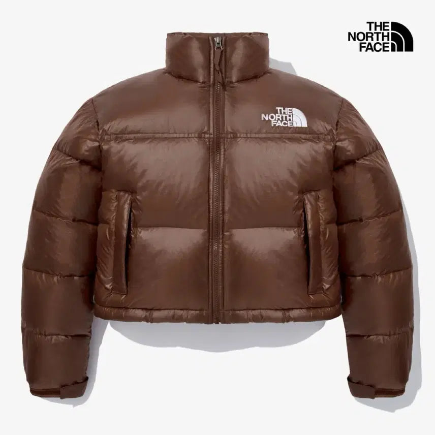 [BUNJANG] The North Face Nuptse Crop Down Jacket Brown XL / 노스페이스 눕시 크롭 다운 브라운 100(XL)