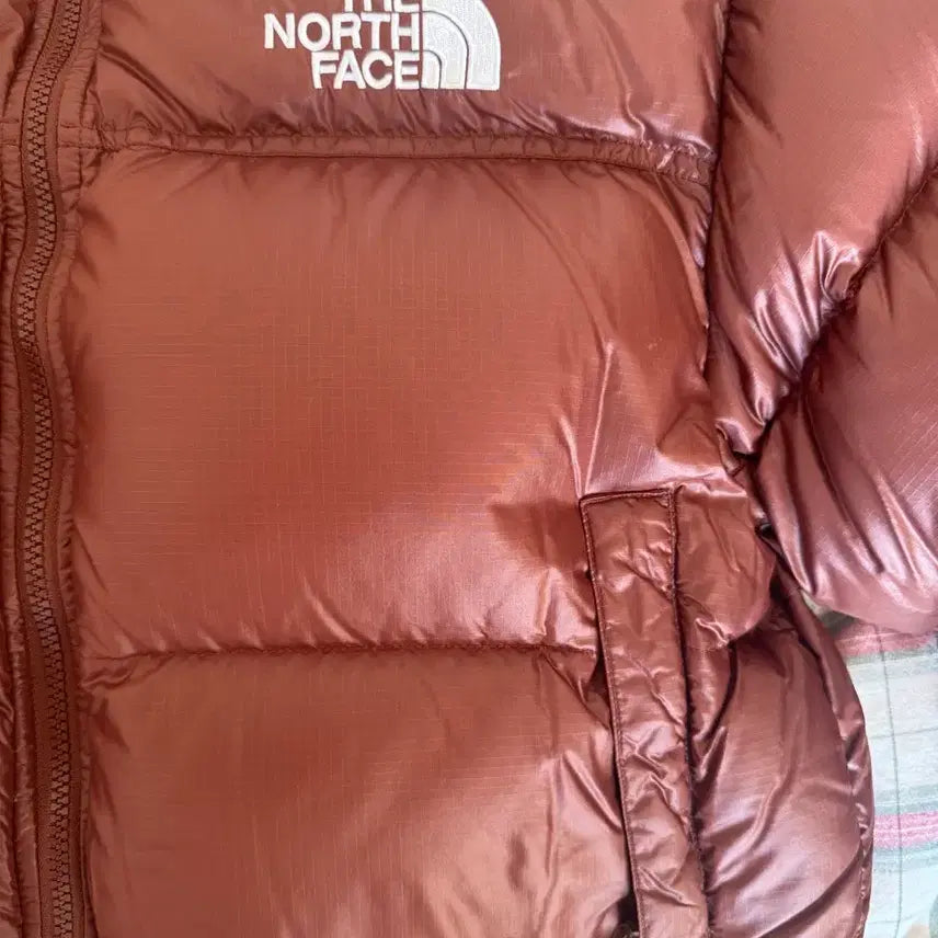 [BUNJANG] The North Face Nuptse Crop Down Jacket Brown XL / 노스페이스 눕시 크롭 다운 브라운 100(XL)
