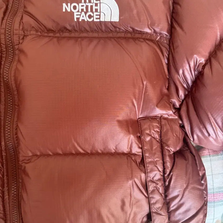 [BUNJANG] The North Face Nuptse Crop Down Jacket Brown XL / 노스페이스 눕시 크롭 다운 브라운 100(XL)