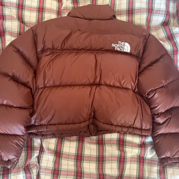 [BUNJANG] The North Face Nuptse Crop Down Jacket Brown XL / 노스페이스 눕시 크롭 다운 브라운 100(XL)