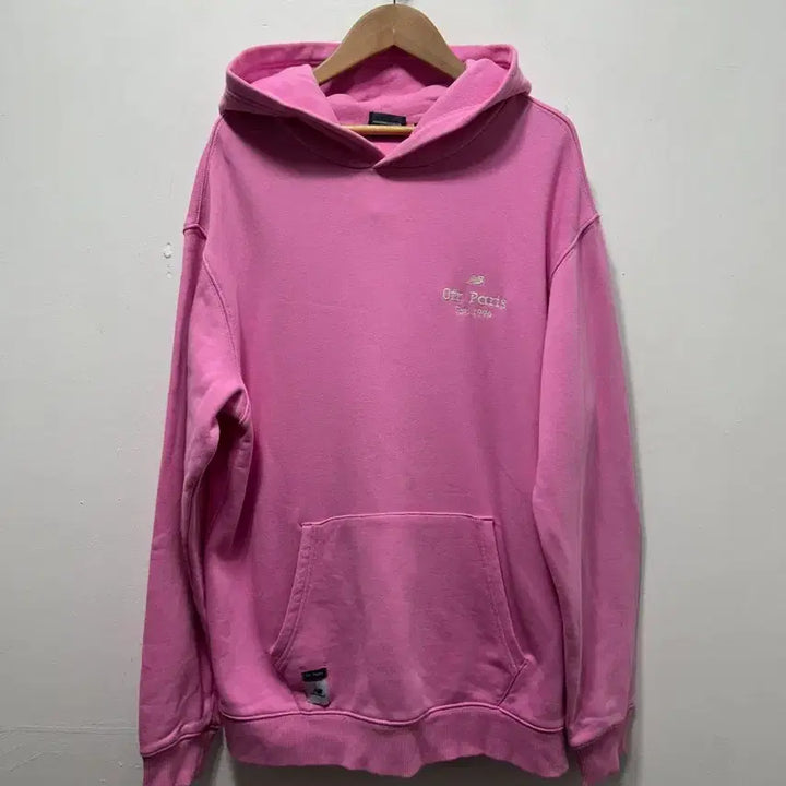 [BUNJANG] New Balance Pink Oat Paris Hoodie L / 뉴발란스 핑크 오트 파리 후드티 L