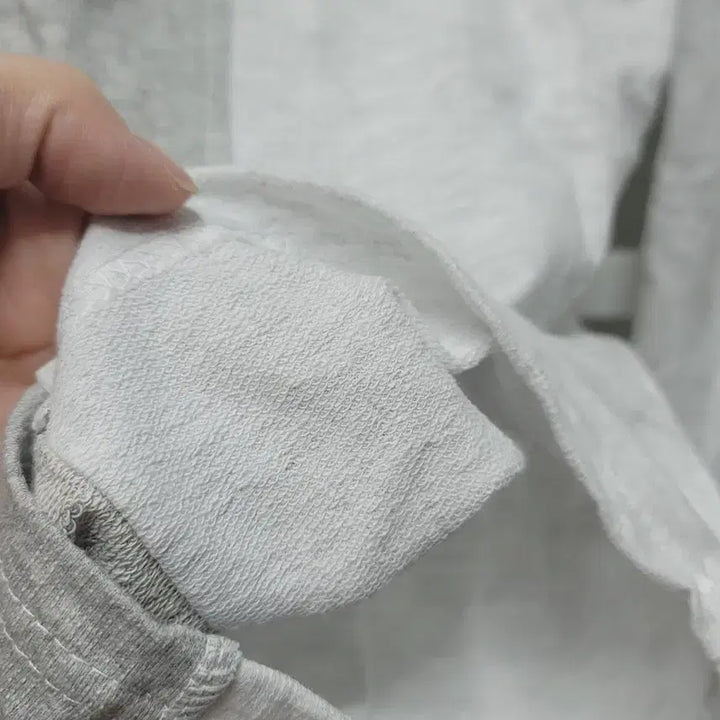 [BUNJANG] N/A Gray Wide Training Pants / 그레이 배색 와이드 트레이닝 팬츠