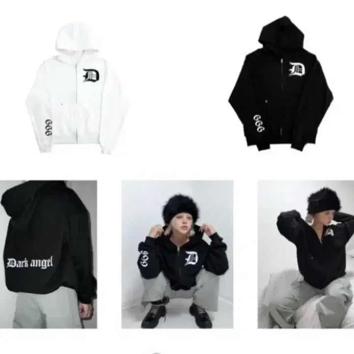[SOLD OUT] [마지막 판매일] 오도어 레터링 후드 집업 화이트
