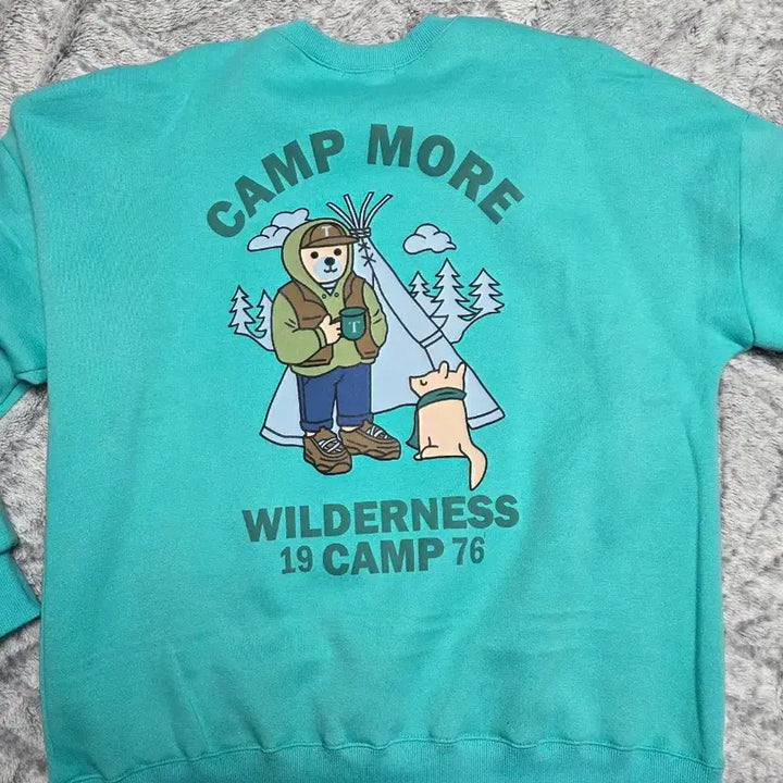 [BUNJANG] Wilderness Emerald Fleece Sweatshirt / wilderness 기모 맨투맨 티셔츠 에메랄드