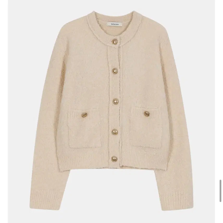[BUNJANG] Headerment Boucle Alpaca Knit Jacket Cardigan / 헤더먼트 부클 알파카 니트 자켓 가디건