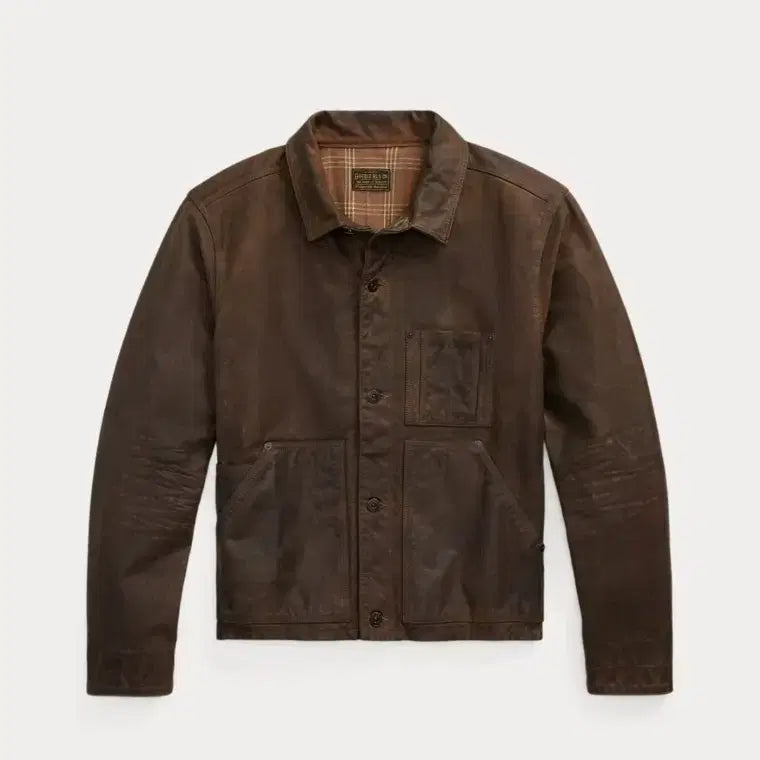 [BUNJANG] RRL Oil Leather Jacket / 더블알엘 오일 레더 재킷 L     RRL