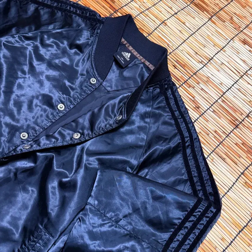 [BUNJANG] Adidas Bomber Sukajan Jacket - Black - L / 아디다스 블랙 봄버 스카쟌 자켓 L