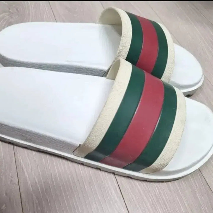[BUNJANG] Gucci White Tri-Stripe Slippers / 구찌 삼선 화이트 슬리퍼 8