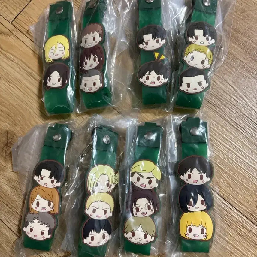 [BUNJANG] Attack on Titan Rubber Charm Keyring Bundle Set / 진격의거인 제일복권 I상 고무참 키링 전종 일괄