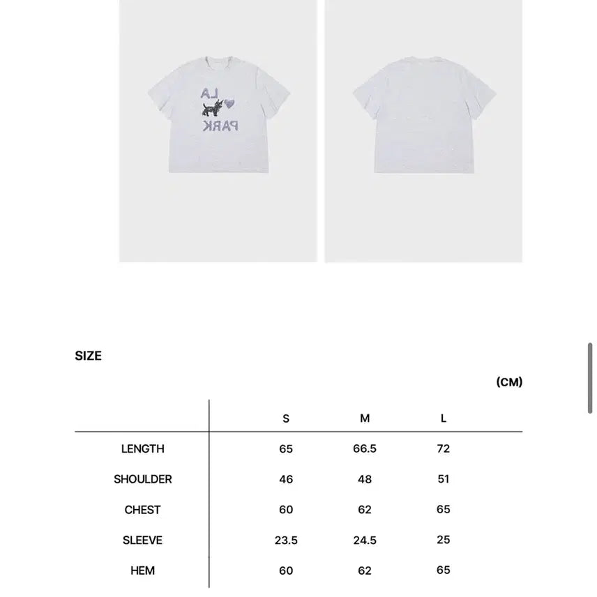 [BUNJANG] Low Classic LOVE PARK T-Shirt / [2회 착용/S]로우클래식 LOVE PARK T-SHIRT