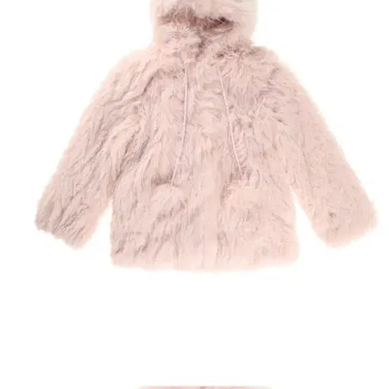 [BUNJANG] Sakiri Pom-Pom Hood Fur Jacket / 샤키리 폼폼 후드 퍼 자켓 핑크 POMPOM HOOD FUR JACKET