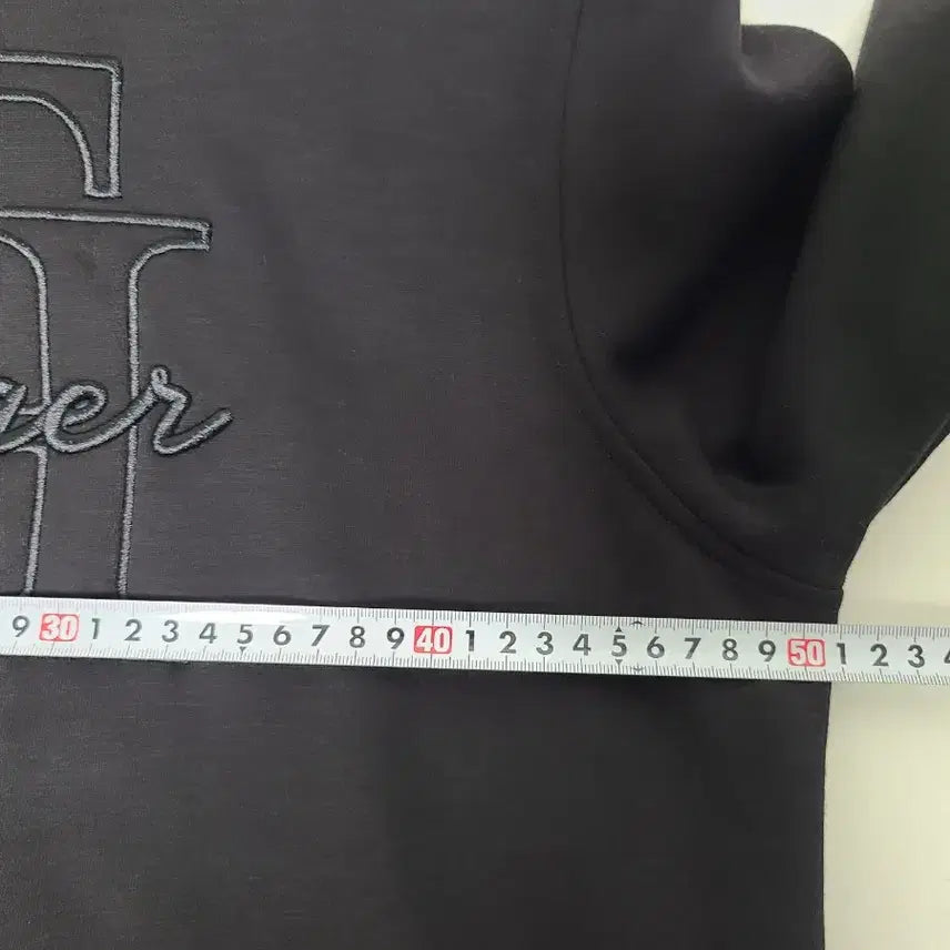 [BUNJANG] Tommy Hilfiger Black Hooded Long Fleece Dress / 타미힐피거 블랙 후드 롱 기모원피스