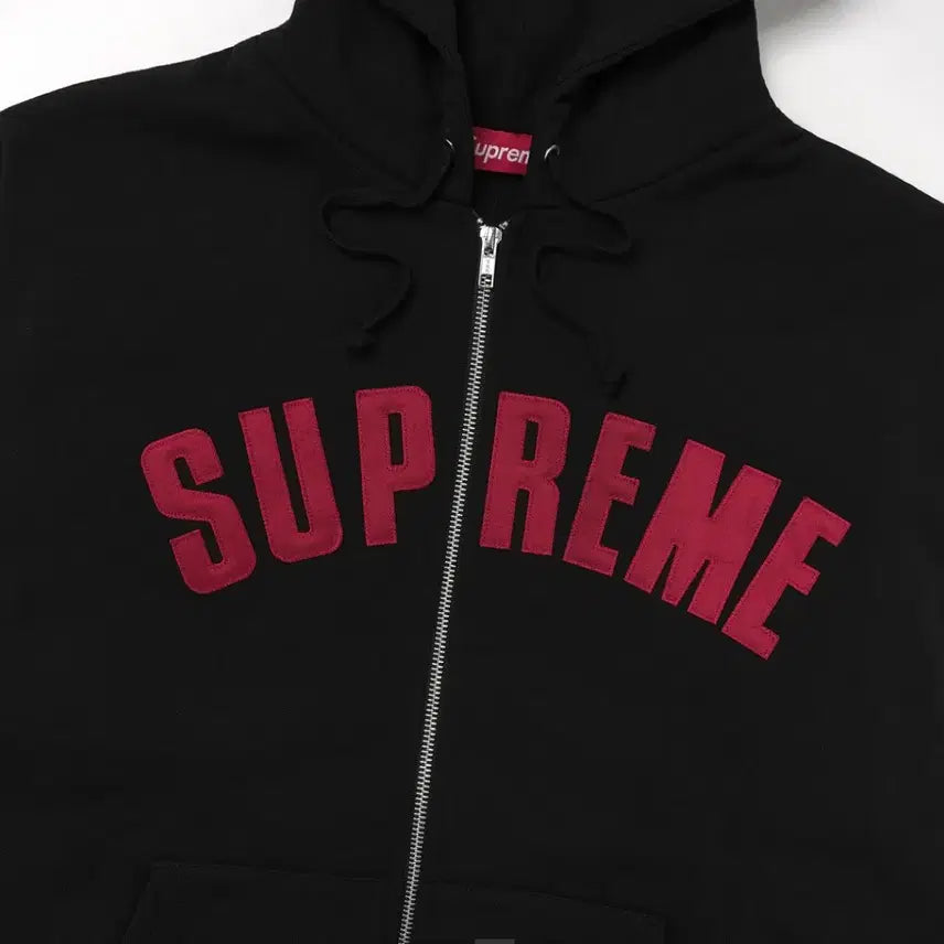 [BUNJANG] Supreme Arc Thermal Zip-Up Hooded Sweatshirt Black - 25FW / 슈프림 아크 써멀 라인드 집업 후드 스웨트셔츠 블 랙 - 25FW
