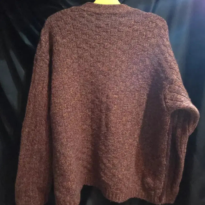 [BUNJANG] Benetton Vintage Pattern Loose Fit Knit Cardigan / 90' 베네통 빈티지 패턴 루즈핏 니트 가디건