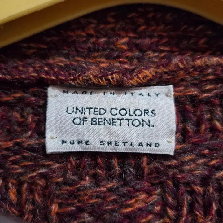 [BUNJANG] Benetton Vintage Pattern Loose Fit Knit Cardigan / 90' 베네통 빈티지 패턴 루즈핏 니트 가디건