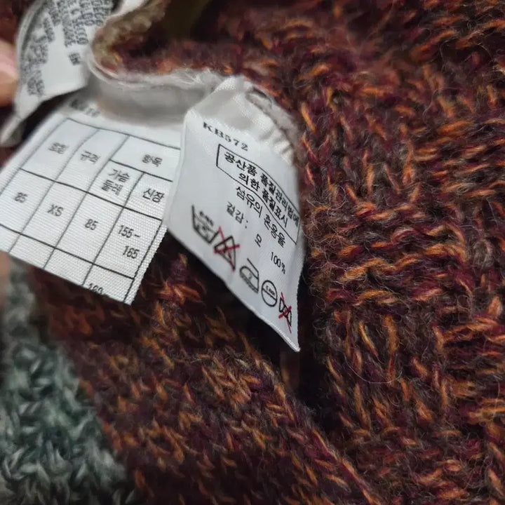 [BUNJANG] Benetton Vintage Pattern Loose Fit Knit Cardigan / 90' 베네통 빈티지 패턴 루즈핏 니트 가디건