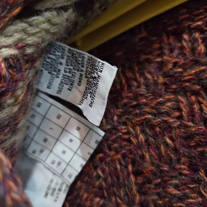 [BUNJANG] Benetton Vintage Pattern Loose Fit Knit Cardigan / 90' 베네통 빈티지 패턴 루즈핏 니트 가디건