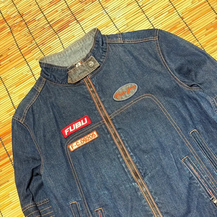 [BUNJANG] FUBU Denim Racing Jacket (L) / FUBU 후부 여성 데님 레이싱 자켓 L