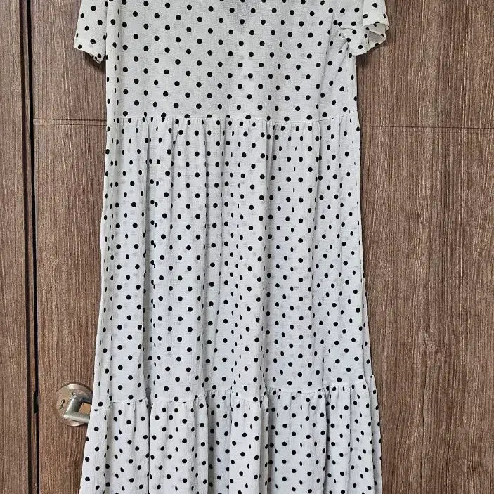 [BUNJANG] ZARA White Black Polka Dot Long Dress - M / 자라 화이트 블랙 도트 롱 원피스 M