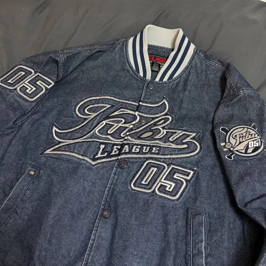 [BUNJANG] FUBU Denim Jacket / [FUBU] 후부 데님 야구점퍼 블루 빈티지 자켓 스타디움