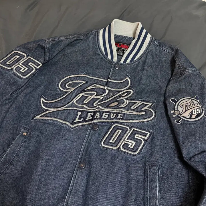 [BUNJANG] FUBU Denim Jacket / [FUBU] 후부 데님 야구점퍼 블루 빈티지 자켓 스타디움