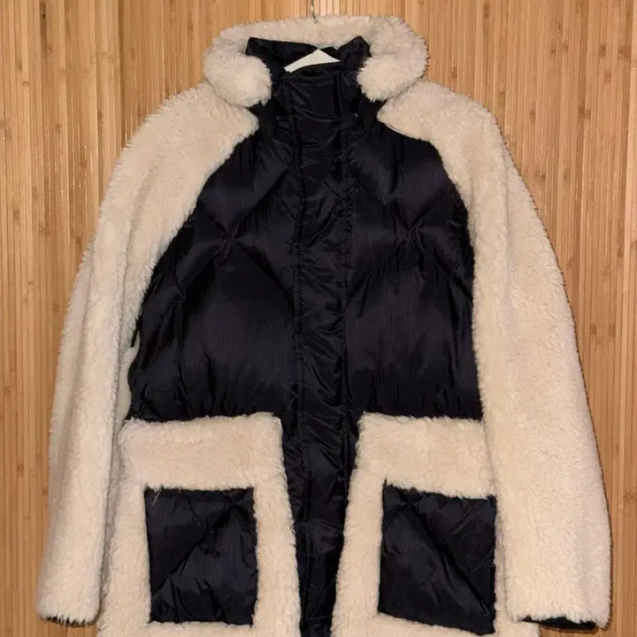 [BUNJANG] Sacai Shearling Blouson Jacket / 사카이 시어링 블루종 퍼 자켓 블랙/에크루