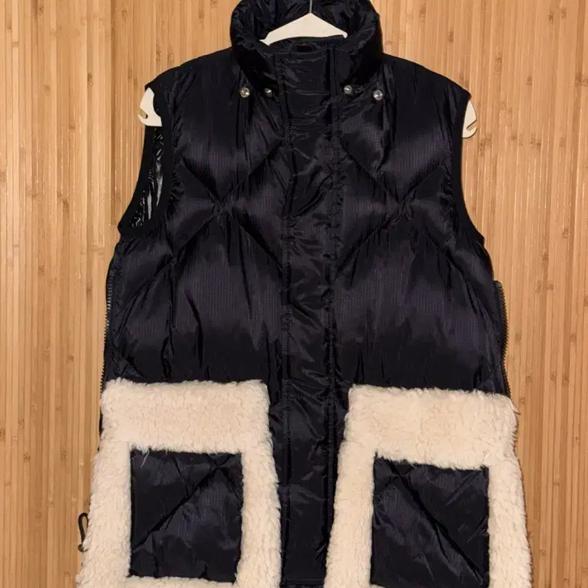 [BUNJANG] Sacai Shearling Blouson Jacket / 사카이 시어링 블루종 퍼 자켓 블랙/에크루